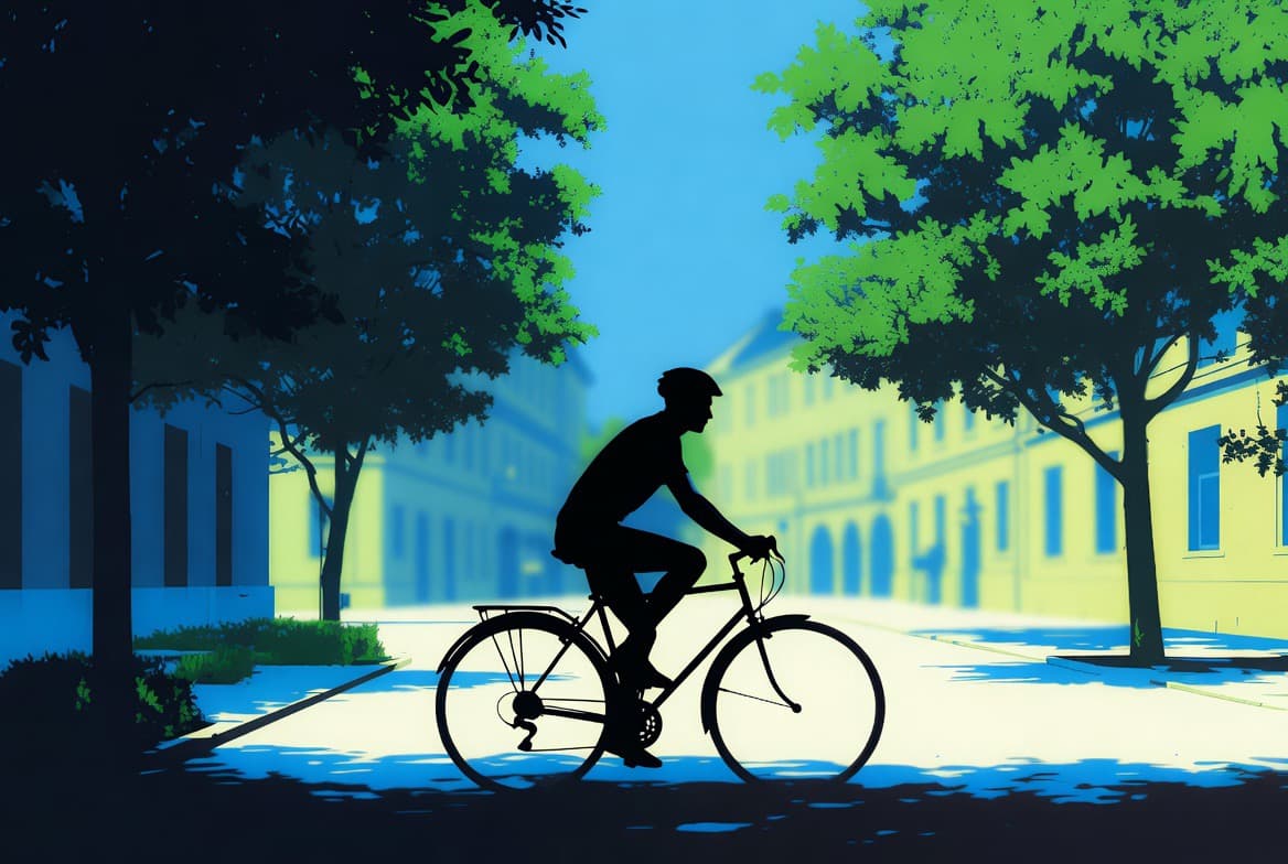 On a bike
